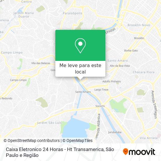 Caixa Eletronico 24 Horas - Ht Transamerica mapa