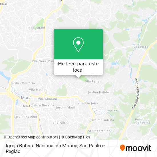 Igreja Batista Nacional da Mooca mapa
