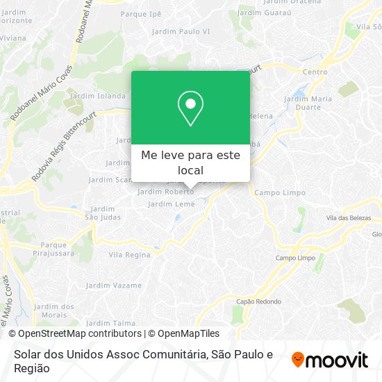 Solar dos Unidos Assoc Comunitária mapa