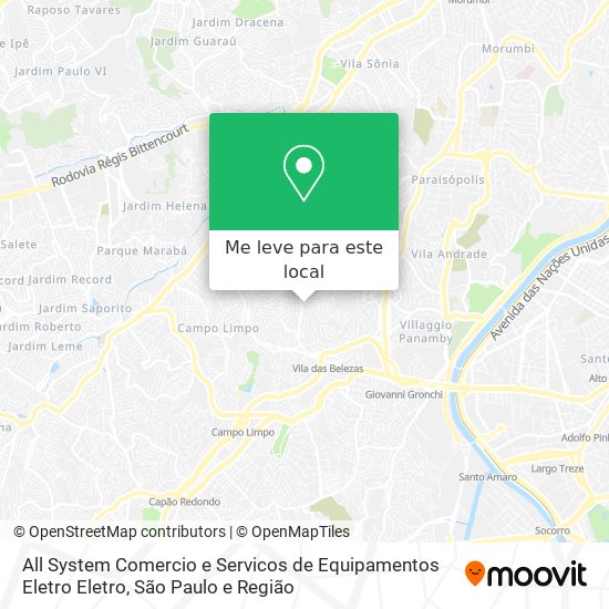 All System Comercio e Servicos de Equipamentos Eletro Eletro mapa