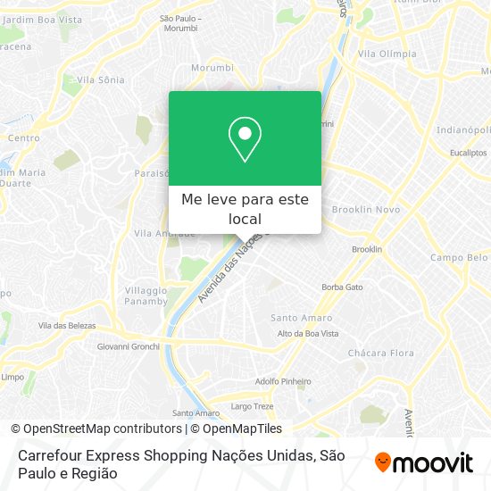 Carrefour Express Shopping Nações Unidas mapa