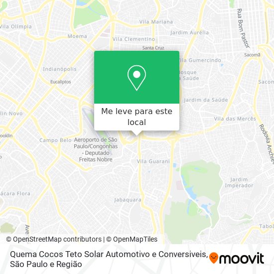 Quema Cocos Teto Solar Automotivo e Conversiveis mapa