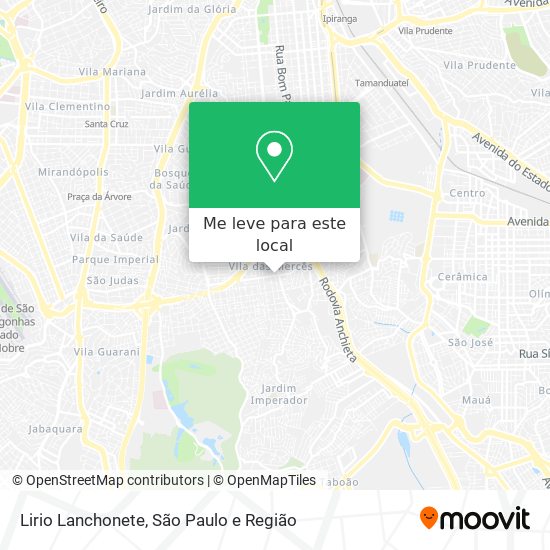 Lirio Lanchonete mapa