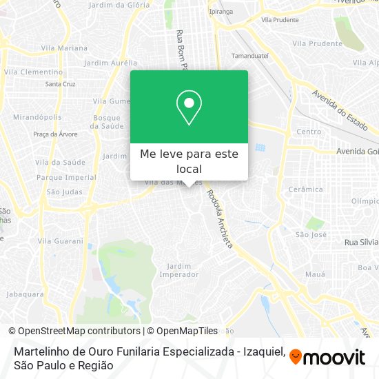 Martelinho de Ouro Funilaria Especializada - Izaquiel mapa
