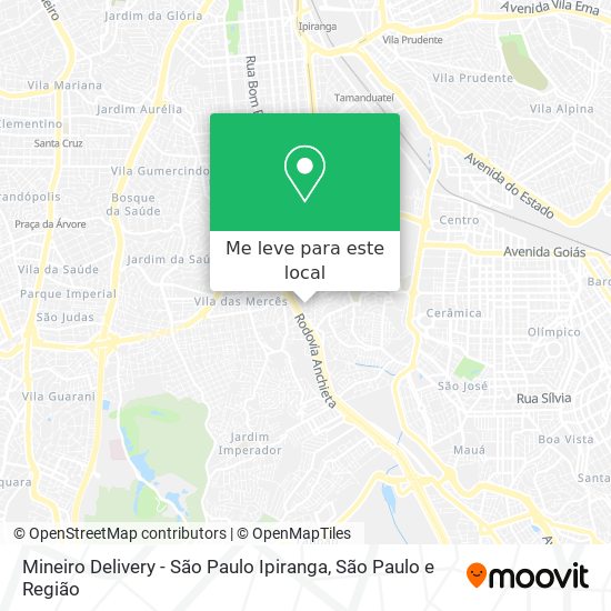 Mineiro Delivery - São Paulo Ipiranga mapa