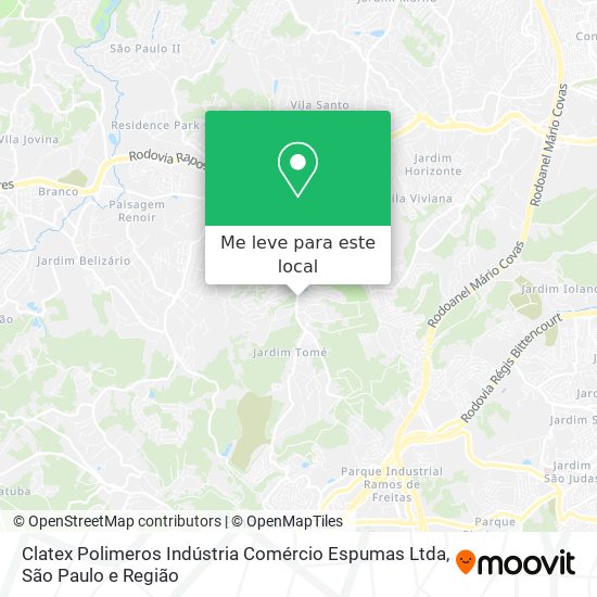 Clatex Polimeros Indústria Comércio Espumas Ltda mapa