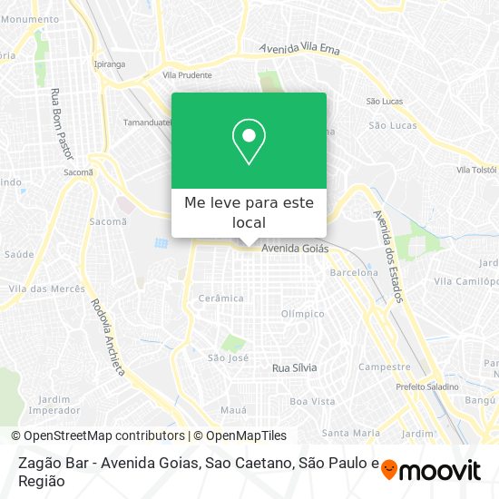 Zagão Bar - Avenida Goias, Sao Caetano mapa