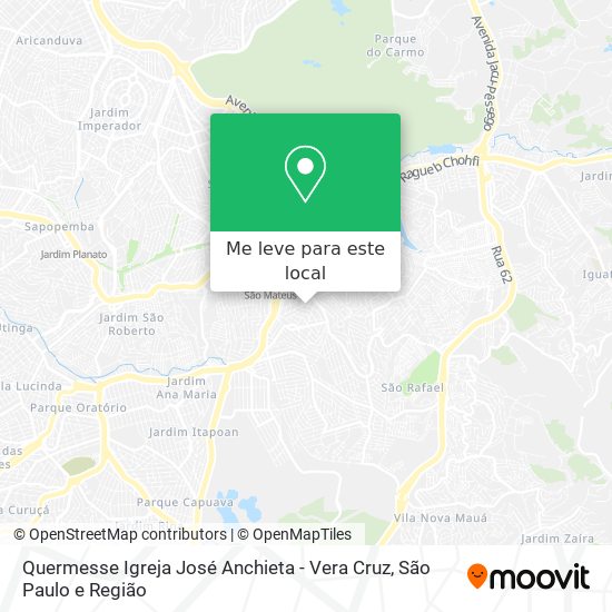 Quermesse Igreja José Anchieta - Vera Cruz mapa