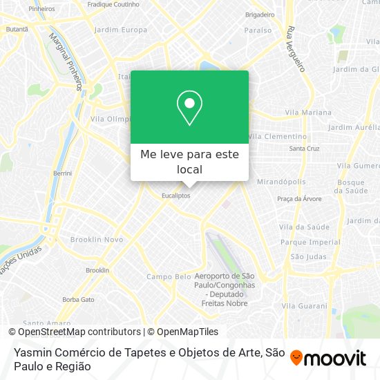 Yasmin Comércio de Tapetes e Objetos de Arte mapa