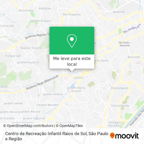 Centro de Recreação Infantil Raios de Sol mapa