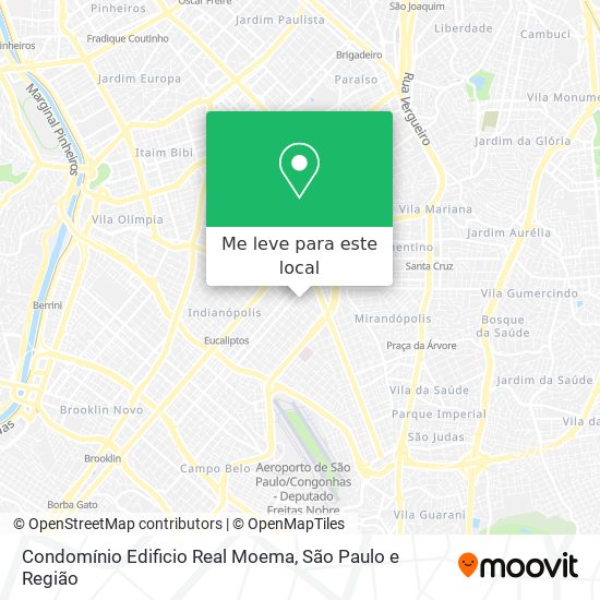 Condomínio Edificio Real Moema mapa