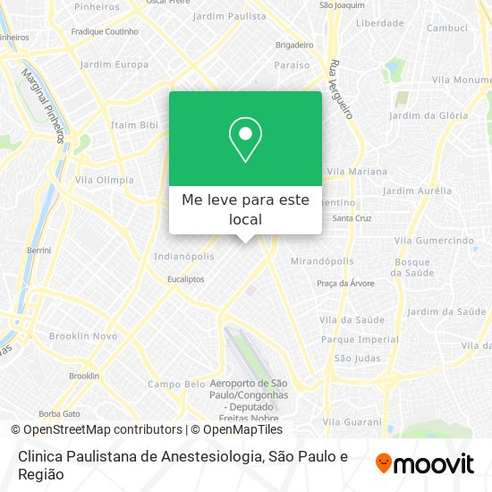 Clinica Paulistana de Anestesiologia mapa