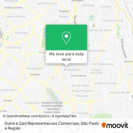 Dutra e Zani Representacoes Comerciais mapa