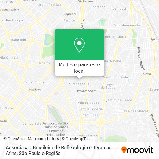 Associacao Brasileira de Reflexologia e Terapias Afins mapa