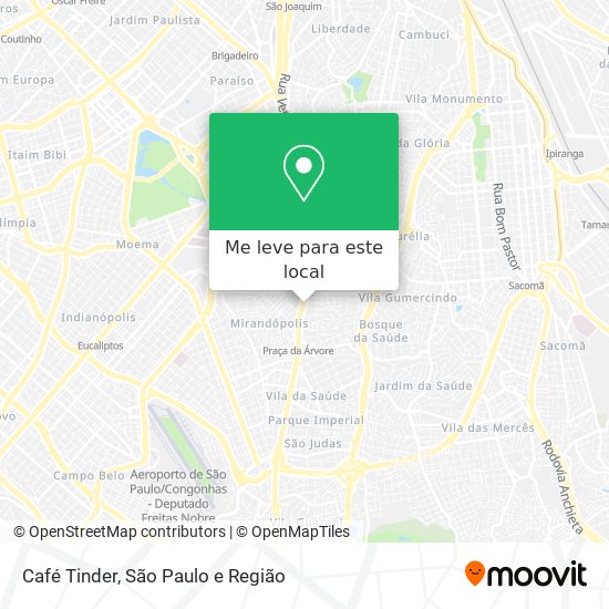 Café Tinder mapa