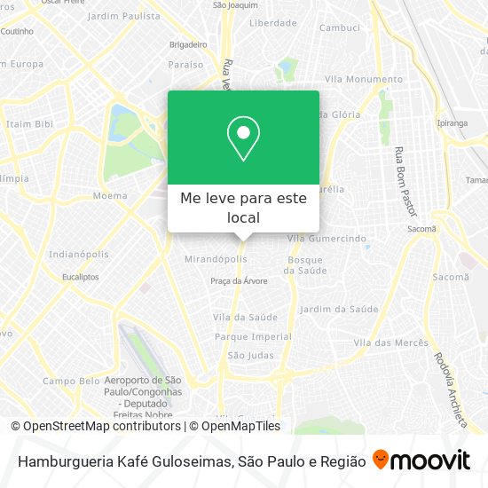 Hamburgueria Kafé Guloseimas mapa