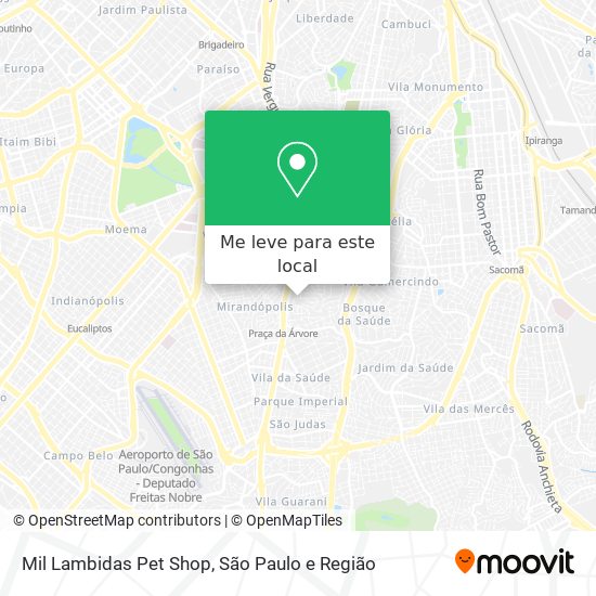Mil Lambidas Pet Shop mapa