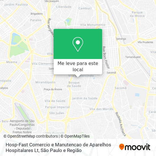 Hosp-Fast Comercio e Manutencao de Aparelhos Hospitalares Lt mapa