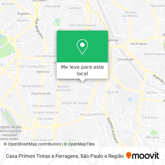 Casa Primos Tintas e Ferragens mapa