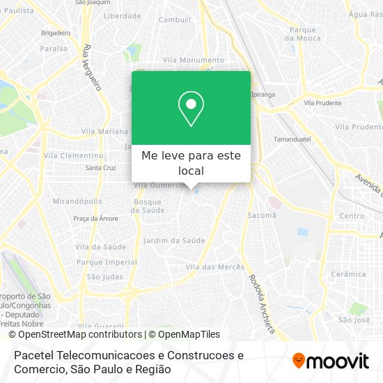 Pacetel Telecomunicacoes e Construcoes e Comercio mapa