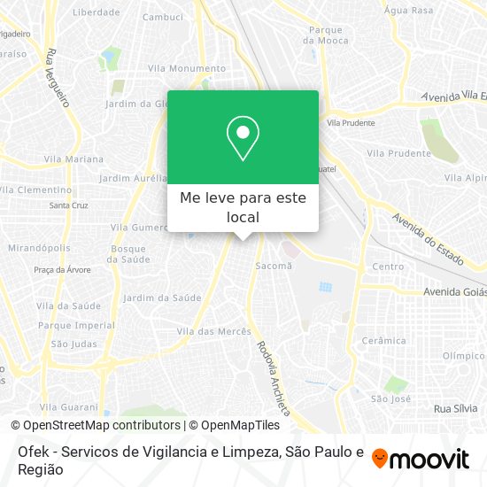 Ofek - Servicos de Vigilancia e Limpeza mapa