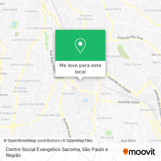 Centro Social Evangelico Sacoma mapa