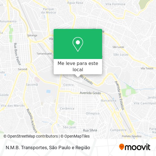 N.M.B. Transportes mapa