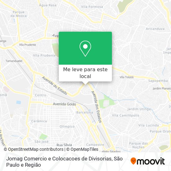 Jomag Comercio e Colocacoes de Divisorias mapa