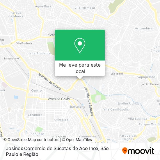 Josinox Comercio de Sucatas de Aco Inox mapa