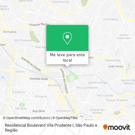 Residencial Boulevard Vila Prudente I mapa