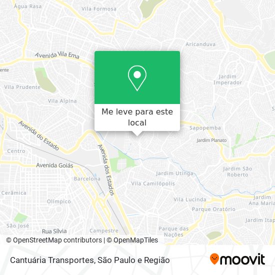 Cantuária Transportes mapa