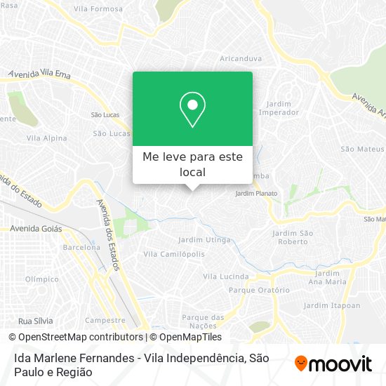 Ida Marlene Fernandes - Vila Independência mapa