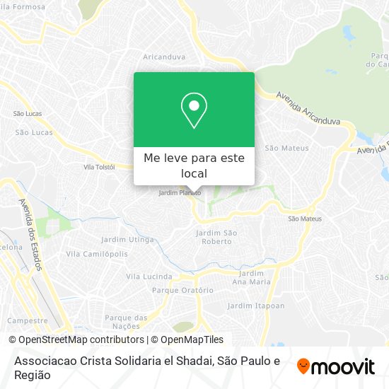 Associacao Crista Solidaria el Shadai mapa