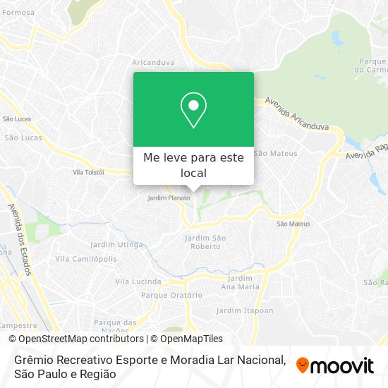 Grêmio Recreativo Esporte e Moradia Lar Nacional mapa