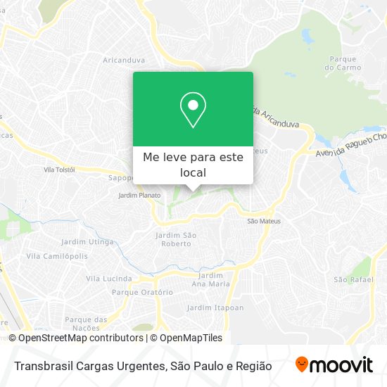 Transbrasil Cargas Urgentes mapa