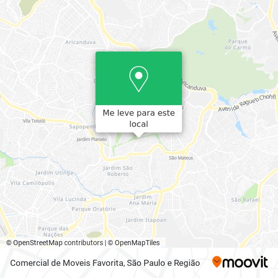 Comercial de Moveis Favorita mapa