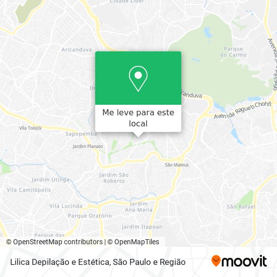 Lilica Depilação e Estética mapa