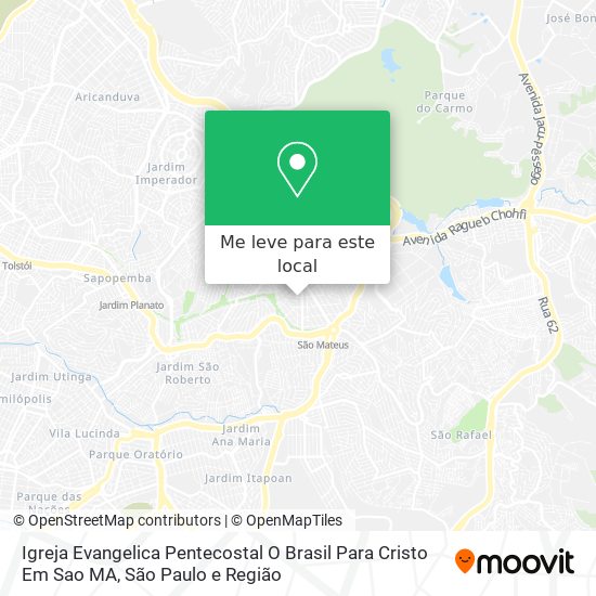 Igreja Evangelica Pentecostal O Brasil Para Cristo Em Sao MA mapa