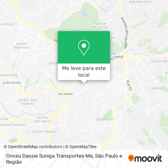 Oriceu Dassie Suniga Transportes-Me mapa