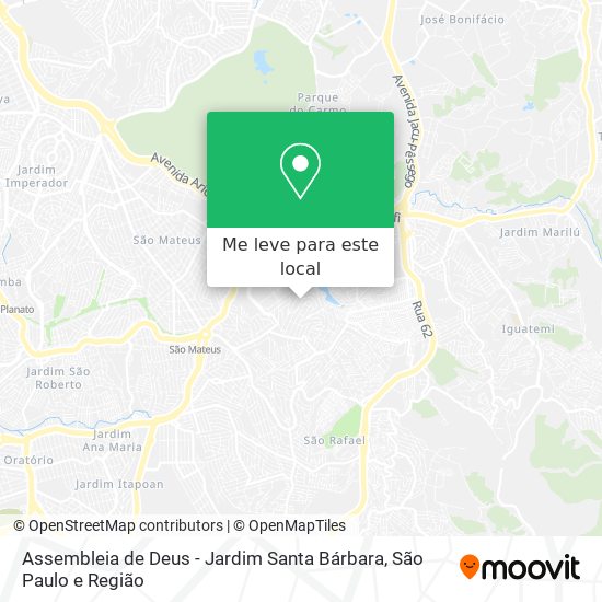 Assembleia de Deus - Jardim Santa Bárbara mapa