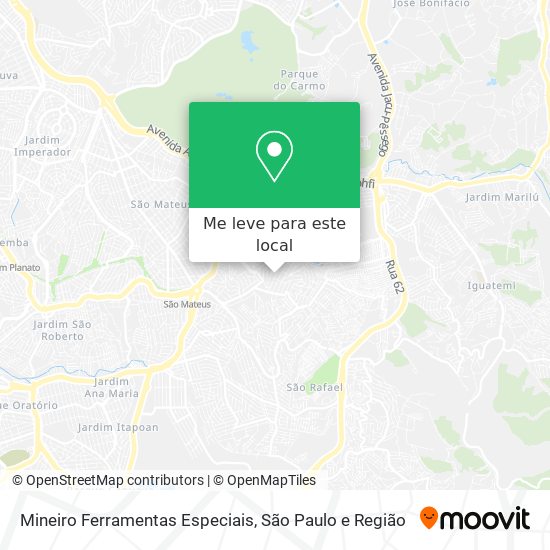 Mineiro Ferramentas Especiais mapa