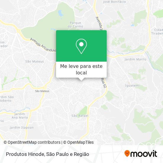 Produtos Hinode mapa