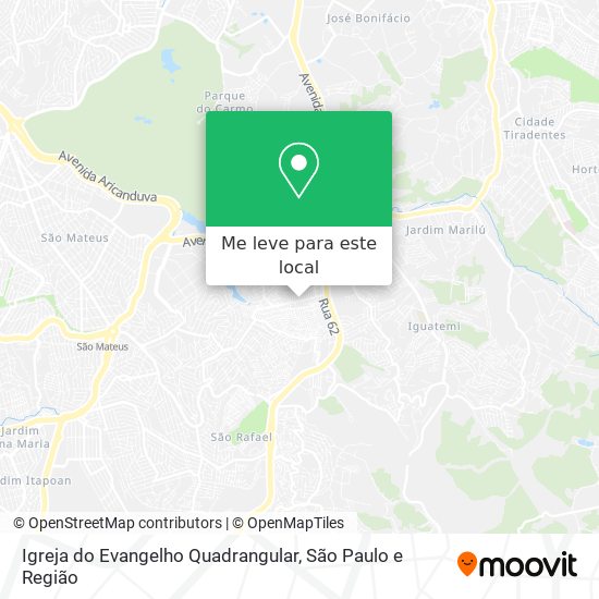 Igreja do Evangelho Quadrangular mapa
