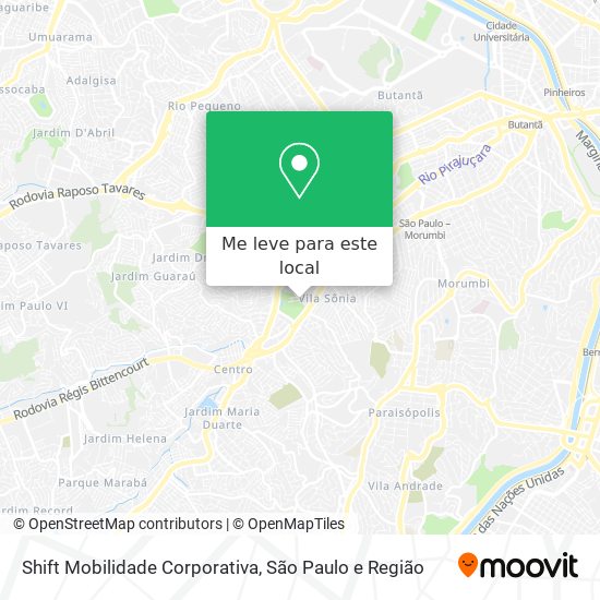 Shift Mobilidade Corporativa mapa