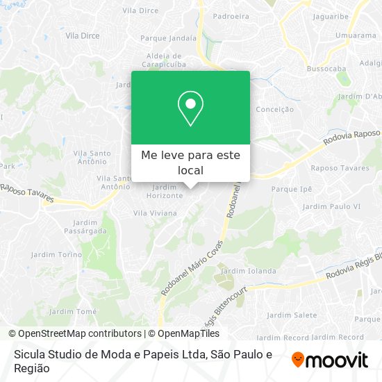 Sicula Studio de Moda e Papeis Ltda mapa