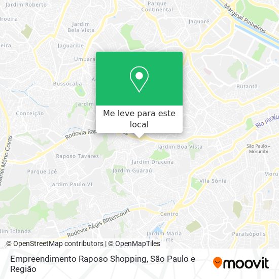 Empreendimento Raposo Shopping mapa