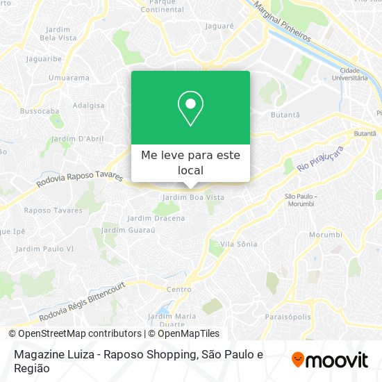 Magazine Luiza - Raposo Shopping mapa