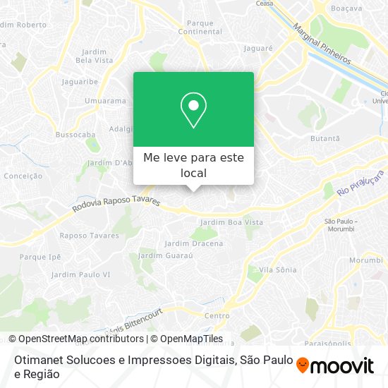 Otimanet Solucoes e Impressoes Digitais mapa