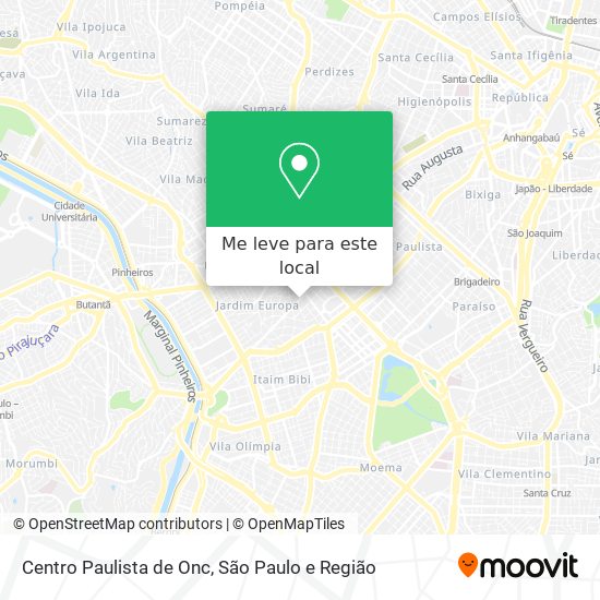 Centro Paulista de Onc mapa