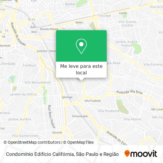Condomínio Edifício Califórnia mapa